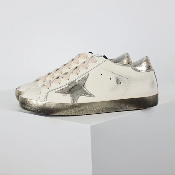Golden Goose Cream and Silver Sneakers - Picture 9 of 9
